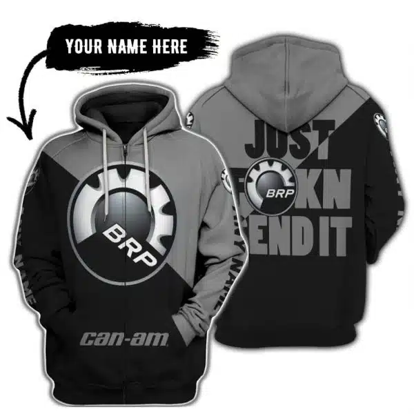 Just Fkcn Send It - 3d All Over Printed - Can Am Grey - Image 2