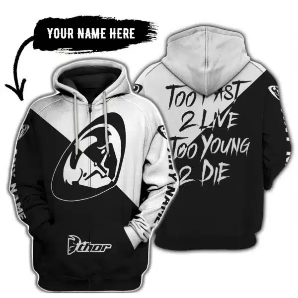 Too Fast To Live Too Young To Die - 3d All Over Printed - Thor Racing - Image 2