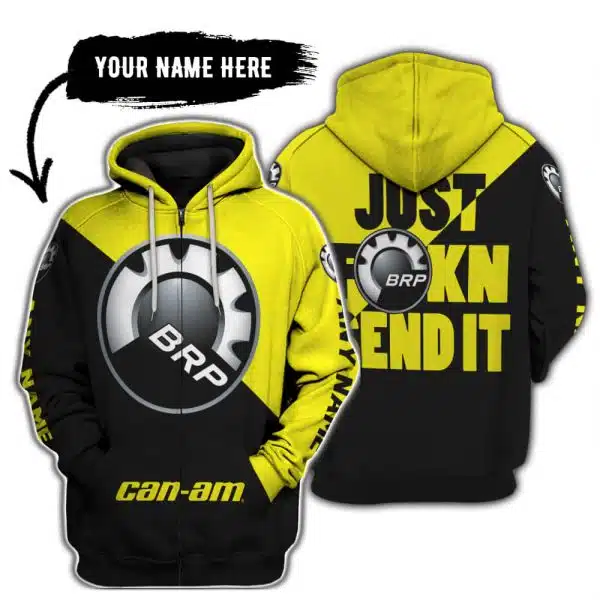 Just Fkcn Send It - 3d All Over Printed - Can Am Yellow - Image 2