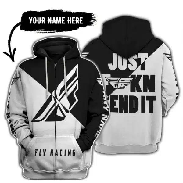 Just Fkcn Send It - 3d All Over Printed - Fly Racing Black - Image 2
