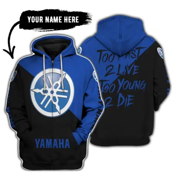 Too Fast To Live Too Young To Die - 3d All Over Printed - Yamaha - Blue - Image 2