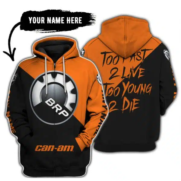Too Fast To Live Too Young To Die - 3d All Over Printed - Can Am Orange - Image 2