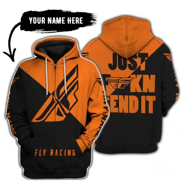 Just Fkcn Send It - 3d All Over Printed - Fly Racing Orange - Image 2