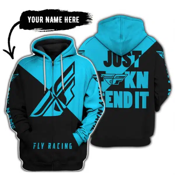 Just Fkcn Send It - 3d All Over Printed - Fly Racing Sky Blue - Image 2