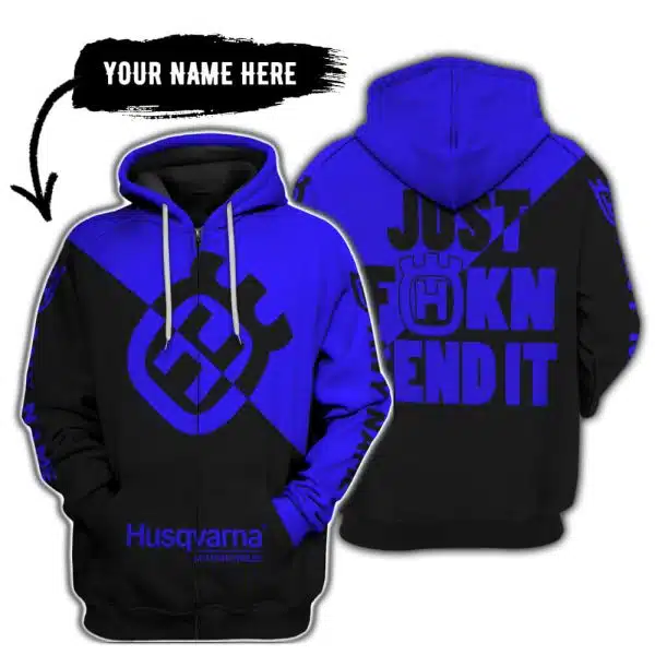 Just Fkcn Send It - 3d All Over Printed - Husqvarna Blue - Image 2