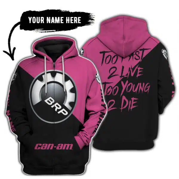 Too Fast To Live Too Young To Die - 3d All Over Printed - Can Am Pink 1 - Image 2