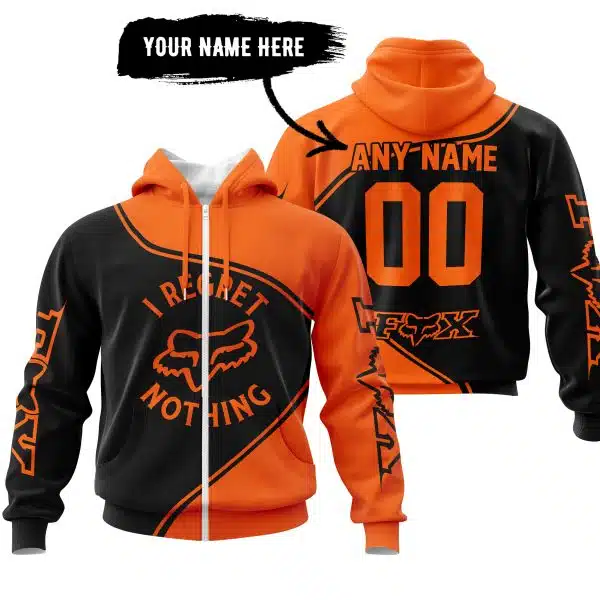 I Regret Fox Racing Nothing – Orange - Image 2