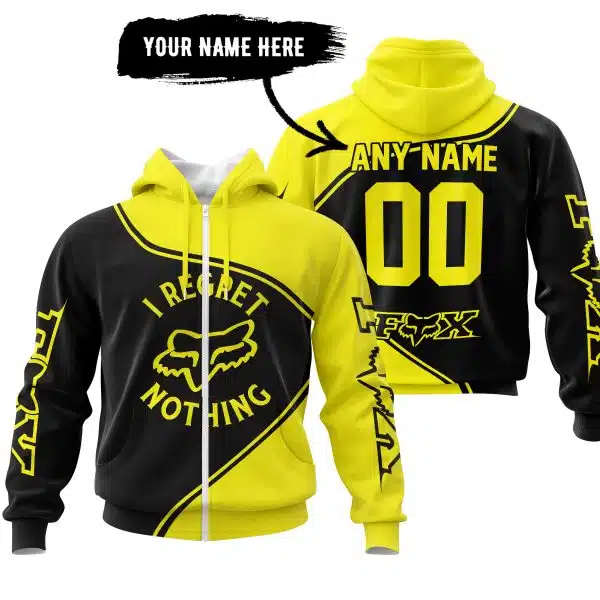 I Regret Fox Racing Nothing – Yellow - Image 2