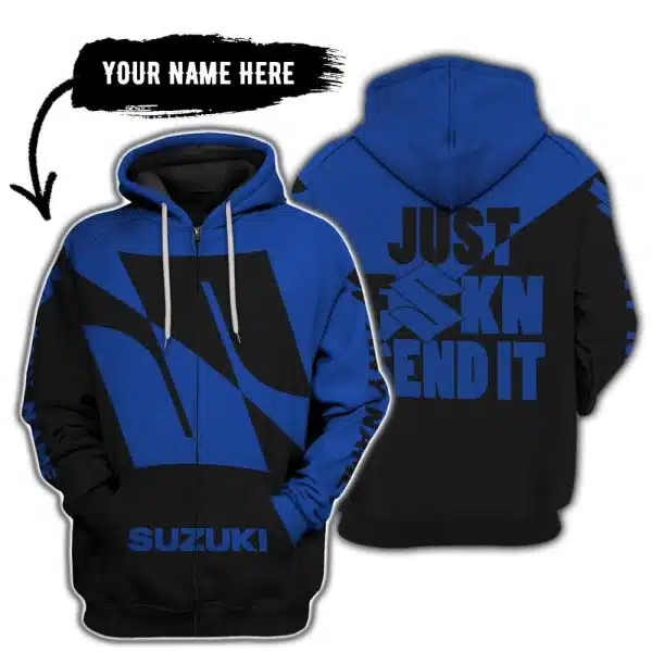 Just Fkcn Send It - 3d All Over Printed - Suzuki - Blue - Image 2