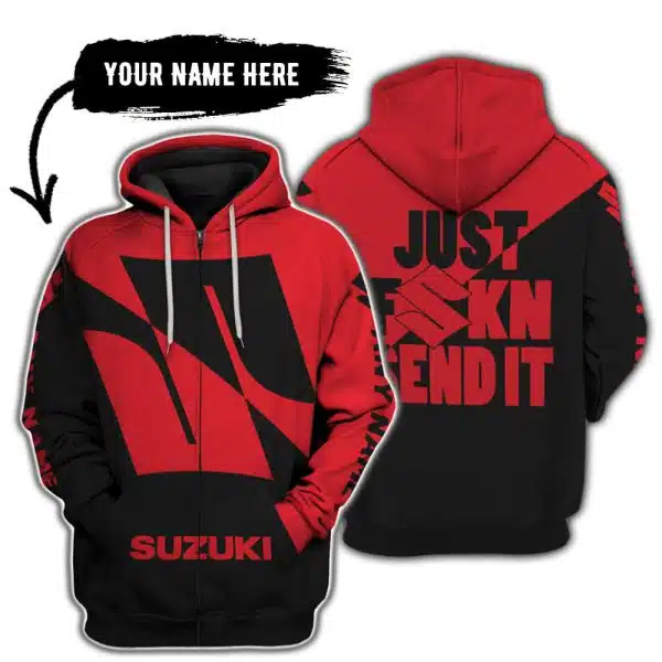 Just Fkcn Send It - 3d All Over Printed - Suzuki - Red - Image 2