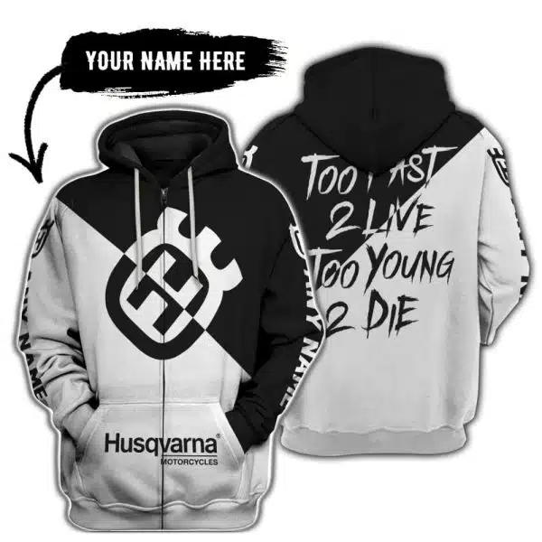 Too Fast To Live Too Young To Die - 3d All Over Printed - Husqvarna Black - Image 2