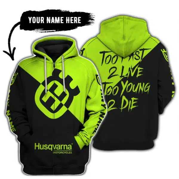 Too Fast To Live Too Young To Die - 3d All Over Printed - Husqvarna Neon - Image 2