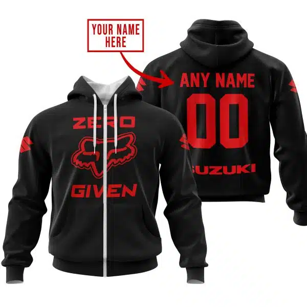 Zero Fox Given – Limited Edition – Suzuki – Black Red V1 - Image 2
