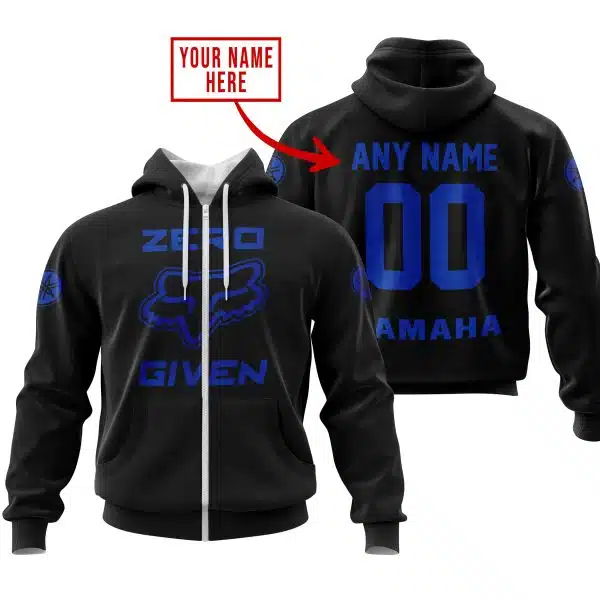 Zero Fox Given – Limited Edition – Yamaha – Black - Blue V1 - Image 2