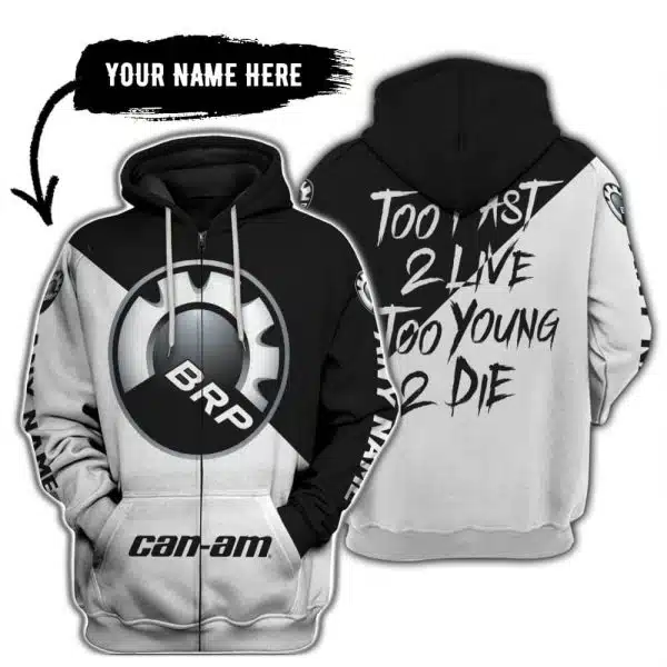 Too Fast To Live Too Young To Die - 3d All Over Printed - Can Am Black - Image 2