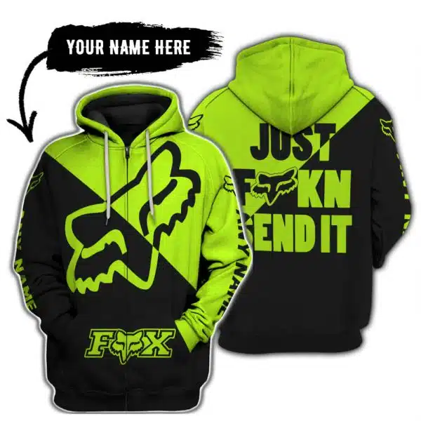 Just Fkcn Send It - 3d All Over Printed - Fox Racing - Neon - Image 2