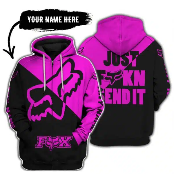 Just Fkcn Send It - 3d All Over Printed - Fox Racing - Pink - Image 2