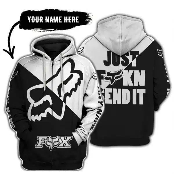 Just Fkcn Send It - 3d All Over Printed - Fox Racing - White - Image 2