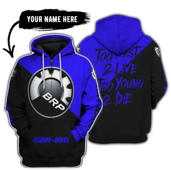 Too Fast To Live Too Young To Die - 3d All Over Printed - Can Am Blue - Image 2