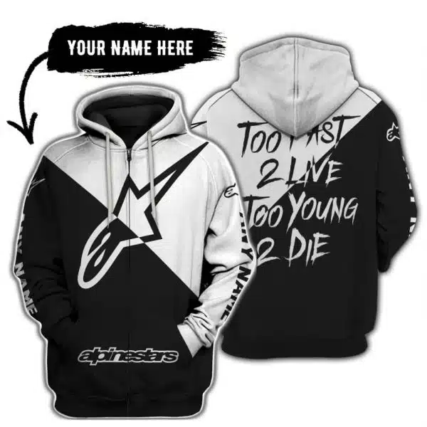 Too Fast To Live Too Young To Die - 3d All Over Printed - Alpinestars - Image 2