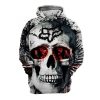 MEN WOMEN FOX 3D HORROR HOODIE