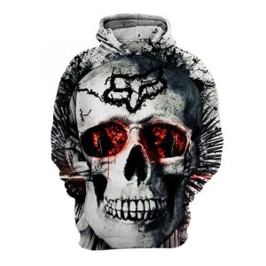 MEN WOMEN FOX 3D HORROR HOODIE