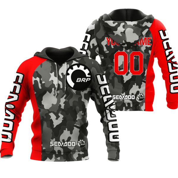 CUSTOM NAME RACING | RED CAMO | SEA DOO
