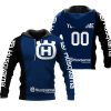 CUSTOM NAME RACING | BLACK-BLUE | HUSQVARNA V1
