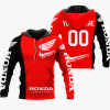 CUSTOM NAME RACING | BLACK-RED | HONDA