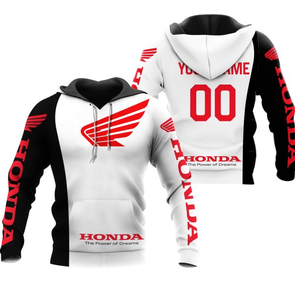 CUSTOM NAME RACING | WHITE-BLACK | HONDA V1