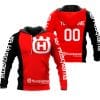 CUSTOM NAME RACING | BLACK-RED | HUSQVARNA V2