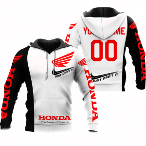 CUSTOM NAME RACING | BLACK-WHITE | HONDA
