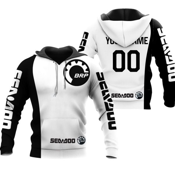 CUSTOM NAME RACING | WHITE-BLACK | SEA DOO