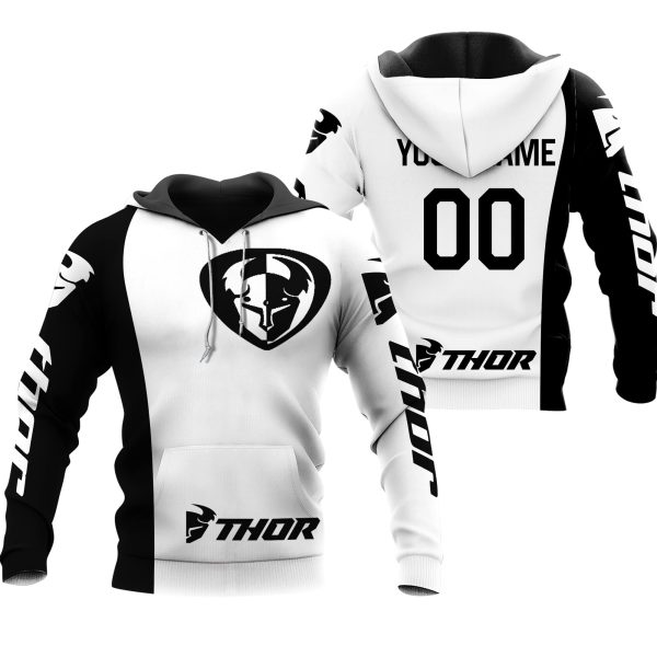 CUSTOM NAME RACING | WHITE-BLACK | THOR