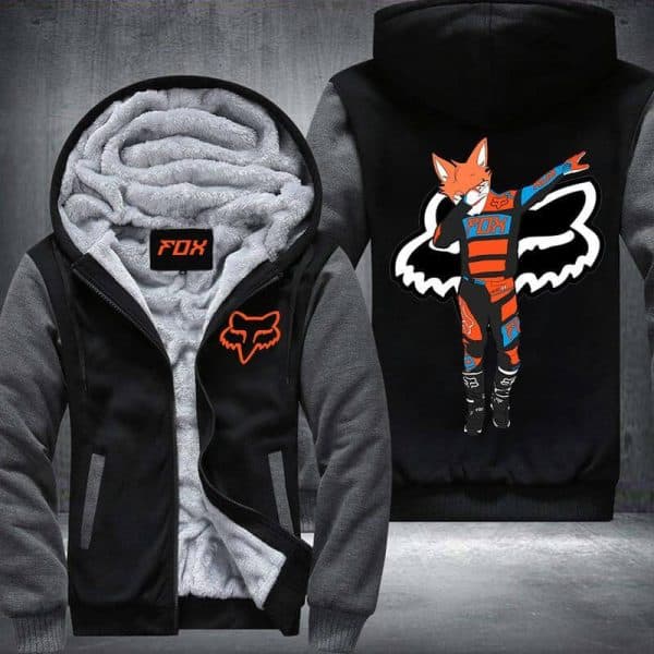 Dabbing Fox 2D Fleece Hoodie - Image 3