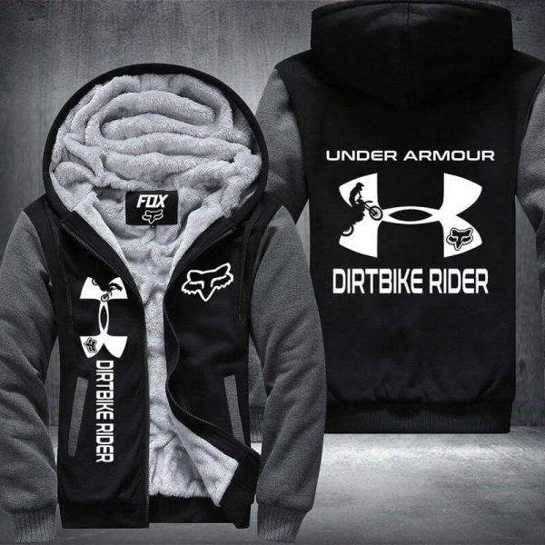 Dirtbike Rider Fleece Zip Hoodies - Image 2