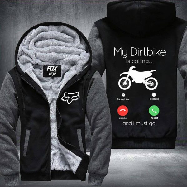 My DB is Calling Fleece Zip Hoodies - Image 4