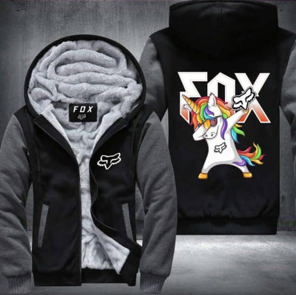 BADASS FOX FLEECE ZIP HOODIE - Image 4