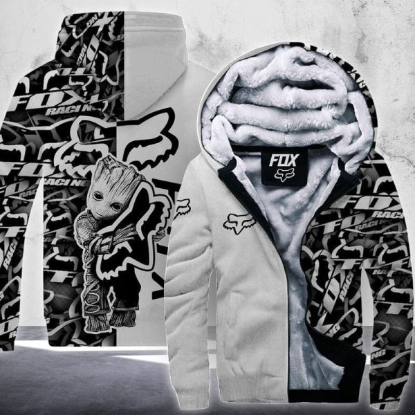 [PREMIUM] FX WHITE GROOT FLEECE HOODIE