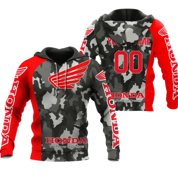 CUSTOM NAME RACING | RED CAMO | HONDA