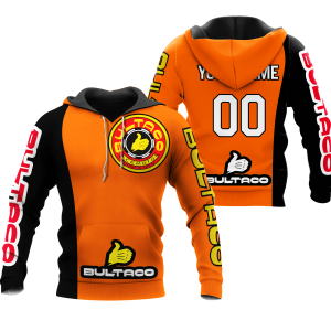 CUSTOM NAME RACING | BLACK-ORANGE | BULTACO