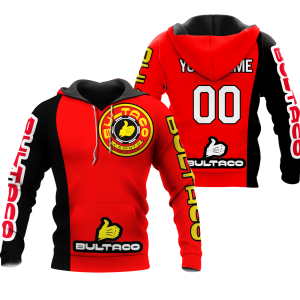 CUSTOM NAME RACING | BLACK-RED | BULTACO