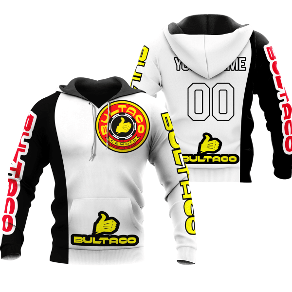 CUSTOM NAME RACING | BLACK-WHITE | BULTACO