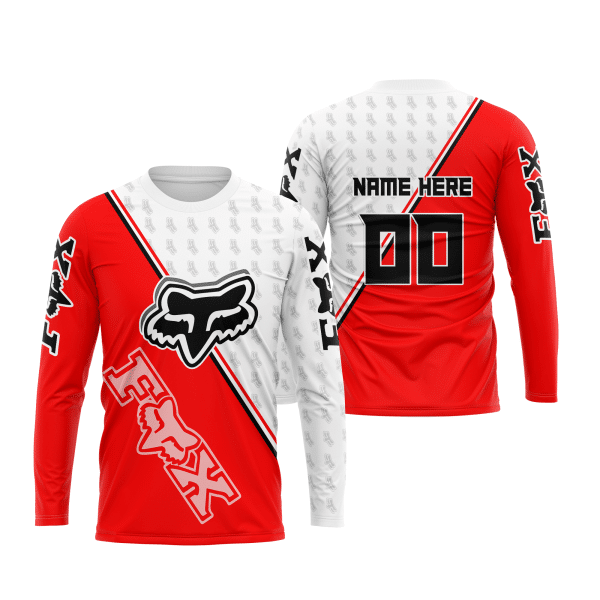FX RACING WHITE RED | CUSTOM NAME - Image 2