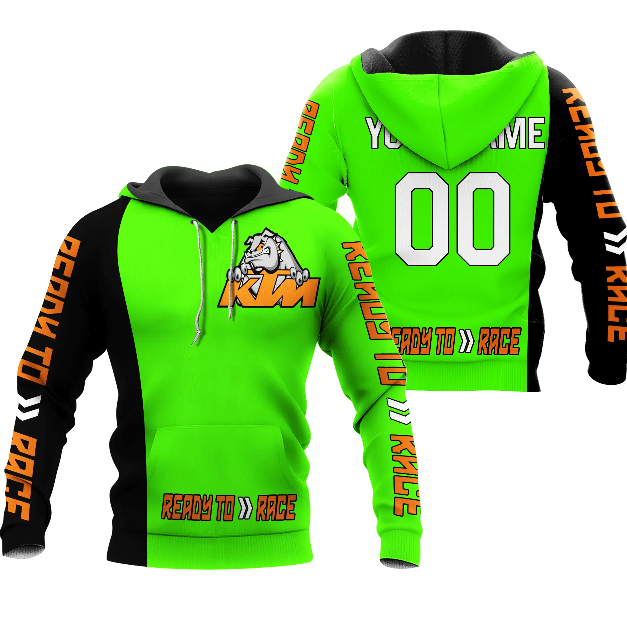CUSTOM NAME RACING | BLACK-GREEN | KTM