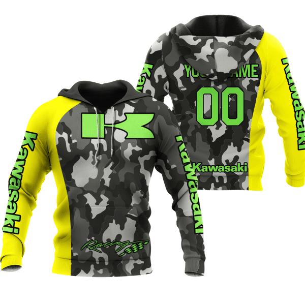 CUSTOM NAME RACING | YELLOW CAMO | KAWASAKI