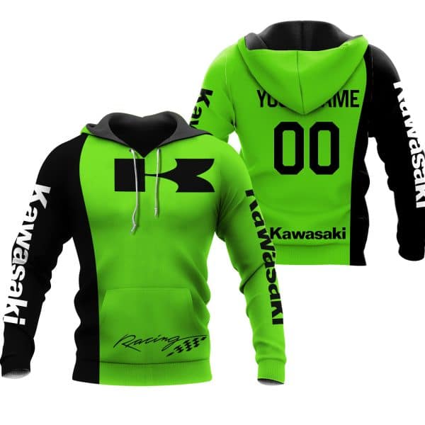CUSTOM NAME RACING | BLACK-GREEN | KAWASAKI