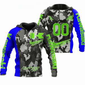 CUSTOM NAME RACING | BLUE CAMO | KAWASAKI