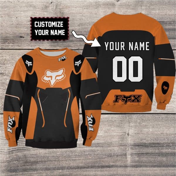 CUSTOM NAME RACING | FX V1 | ORANGE BLACK | KID & ADULT - Image 2