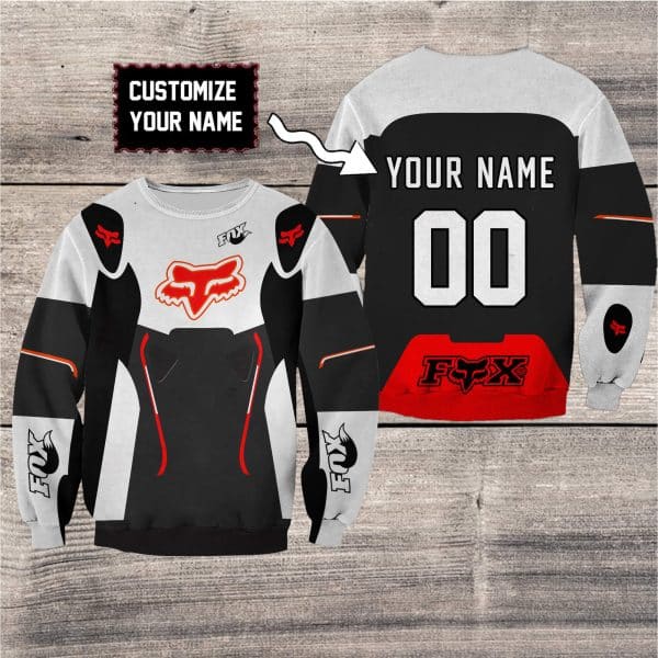 CUSTOM NAME RACING | FX V1 | WHITE BLACK | KID & ADULT - Image 2